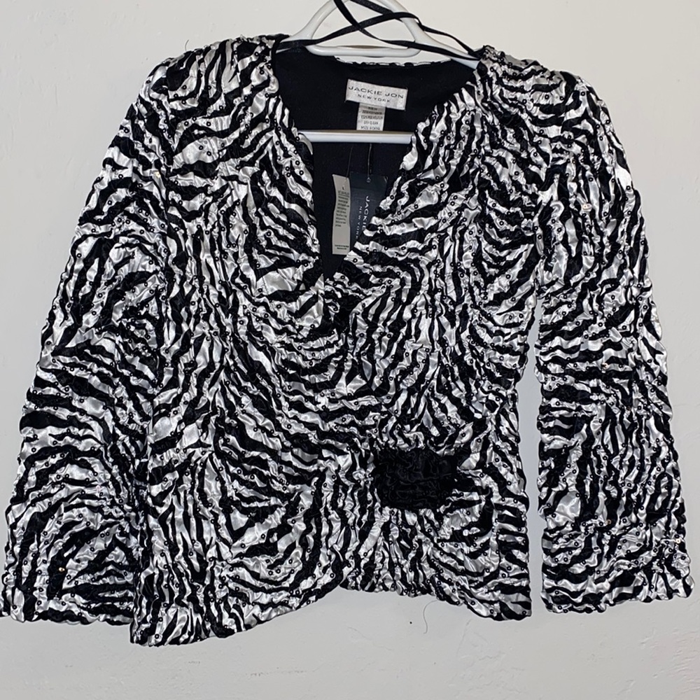 Womens Jackie Jon New York Crinkled Blazer